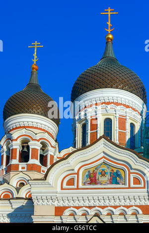 Alexander Nevsky Cathedral und Tallinn Straße Stockfoto