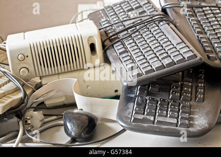 alte Computer-Zubehör für elektronische recycling Stockfoto