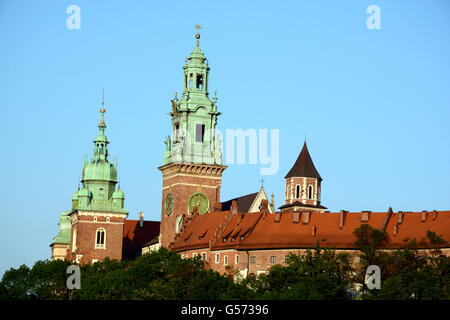 Schloss Wawel Kathedrale Krakau Polen Europa Stockfoto