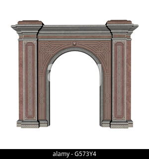 Bunte Bogen isoliert in weißem Hintergrund - 3D render Stockfoto