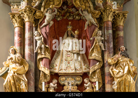 Madonna in der Kapelle St. Maria Loretto, Oberstdorf, Oberallgäu, Bayern, Deutschland Stockfoto