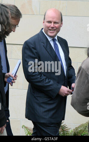 Der Vorstandsvorsitzende der Royal Bank of Scotland Stephen Hester kommt an der jährlichen Generalversammlung der Royal Bank of Scotland in Edinburgh an. Stockfoto