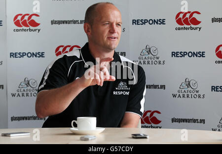 Glasgow Warrior's Gregor Townsend während der Fotozelle im Scotstoun Stadium, Glasgow. Stockfoto