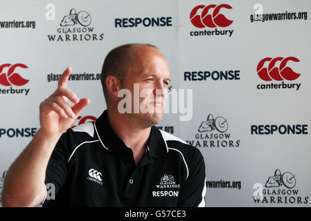 Glasgow Warrior's Gregor Townsend während der Fotozelle im Scotstoun Stadium, Glasgow. Stockfoto