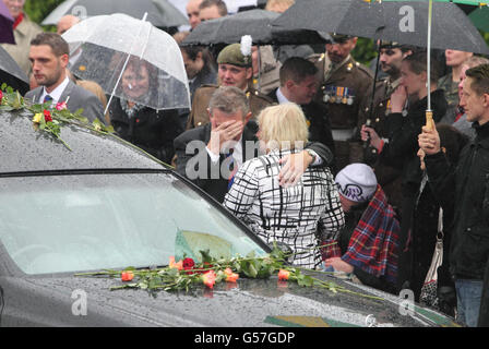 Rückführung von gefallenen Soldaten Stockfoto