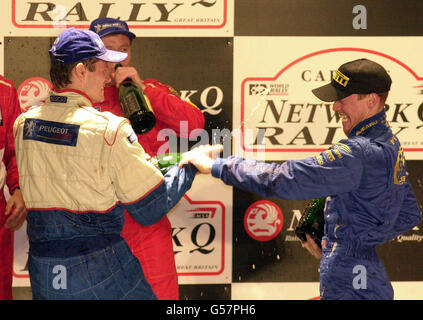 Rally Autorennen Gewinner Stockfoto