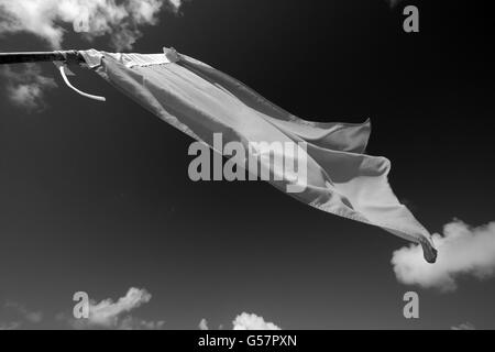 RNLI Sicherheit rote Fahne. Porthkidney Strand Stockfoto