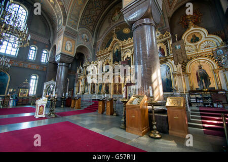 Innenausstattung der Uspenski Kathedrale in Helsinki Stockfoto