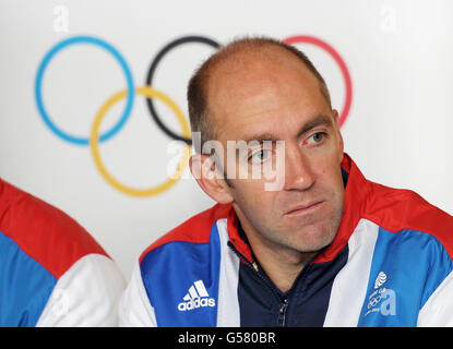 Tim Brabants, Mitglied des Teams GB von CANoe Sprint, der im Rahmen der Ankündigung des Teams GB Canoe Sprint im Eton College Rowing Center in Windsor an den Start gehen wird. Stockfoto