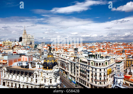 Skyline von Madrid Stockfoto