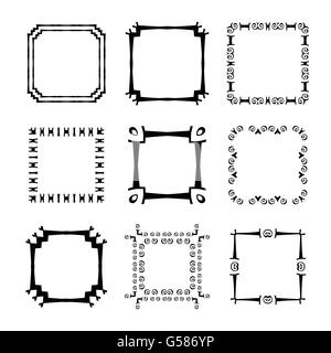 Satz von digitalen Bilderrahmen Stock Vektor