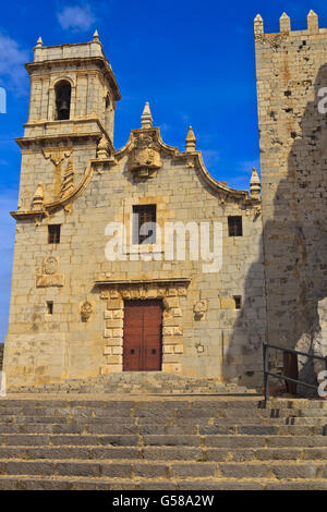 Kirche von Virgen del Socorro Peniscola Schloss Spanien Stockfoto