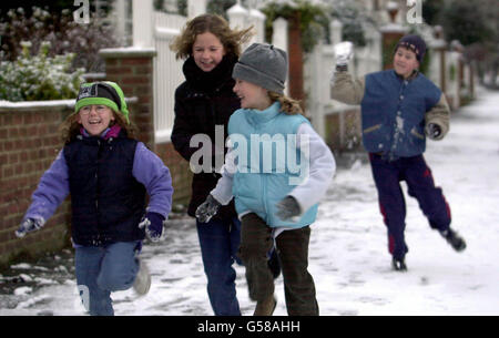 Schnee In London Stockfoto