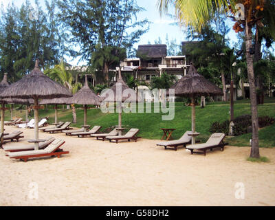 ERNEUTE ÜBERTRAGUNG KORREKTUR DES DATUMS, AN DEM DIESES FOTO AUFGENOMMEN WURDE. Ein allgemeiner Blick auf das Gelände des Lux Hotels in Mauritius, das früher Legends hieß, wo die irische Bürgerin Michaela McAreavey vor einem Jahr auf ihren Flitterwochen ermordet wurde, als die Angeklagten und Juroren das mauritische Hotel besuchten, in dem der Hochzeitsreisende tot aufgefunden wurde. Stockfoto