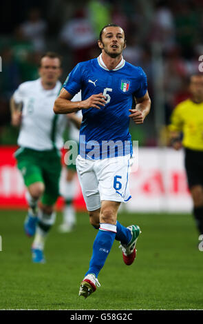Fußball - UEFA Euro 2012 - Gruppe C - Italien / Republik Irland - Stadtstadion. Federico Balzaretti aus Italien Stockfoto