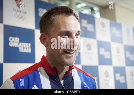 Olympische Spiele - Olympiade 2012 in London - Team GB Kitting heraus - Rudern - Loughborough Universität Stockfoto