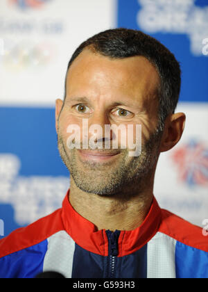 Olympische Spiele - Olympiade 2012 in London - Team GB Kitting - Herren Fußball - Loughborough Universität Stockfoto