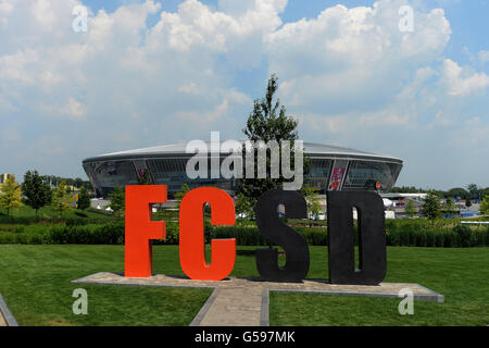 Fußball - Euro 2012 - Donbass Arena - Donezk. Blick auf die Donbass Arena in Donezk, Heimat des Schachtar Donezk Football Club Stockfoto