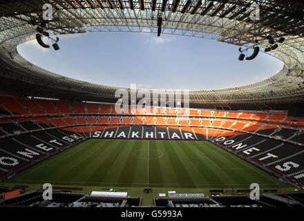 Gesamtansicht der Donbass Arena, Heimat von Shakhtar Donezk, Ukraine . Stockfoto