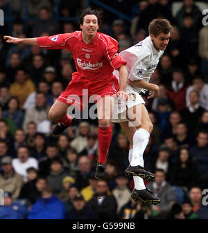 Leeds V Liverpool Fowler & Woodgate Stockfoto