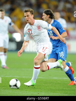 Fußball - UEFA Euro 2012 - Viertelfinale - England gegen Italien - Olympiastadion. Scott Parker aus England Stockfoto