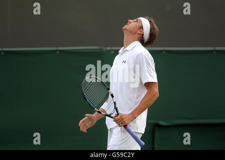 Tennis - Wimbledon Championships 2012 - erster Tag - All England Lawn Tennis und Croquet Club. Igor Andreev, Russland Stockfoto