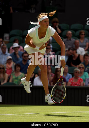 Tennis - Wimbledon Championships 2012 - Tag zwei - All England Lawn Tennis und Croquet Club. Petra Kvitova aus der Tschechischen Republik gegen Akgul Amanmuradova aus Usbekistan Stockfoto