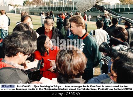 Toyota Cup, Tokyo, Japan - Ajax V Gremio - Ajax Ausbildung im Nishigaoka Stadion, Kita-Ku, Tokya. Stockfoto