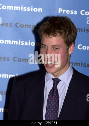 Prinz William im Somerset House, London, zur Feier des 10. Jahrestages, die von der Kommission für Pressebeschwerden veranstaltet wird. Stockfoto