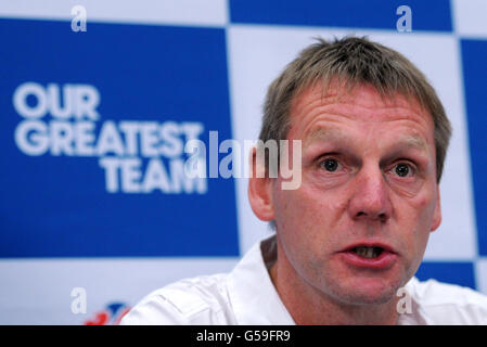 Der britische Olympiatrainer Stuart Pearce während der Ankündigung des Teams GB Football im Wembley Stadium, London. Stockfoto