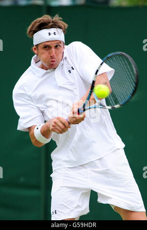 Tennis - Wimbledon Championships 2012 - Tag drei - All England Lawn Tennis und Croquet Club. Igor Andreev, Russland Stockfoto