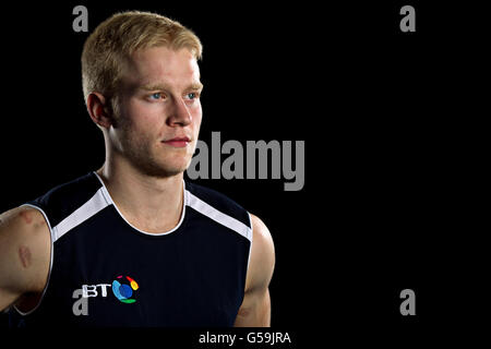 Leichtathletik - Oscar Pistorius Feature - Lee Valley Athletics Center. Der britische Jonnie Pfau Stockfoto