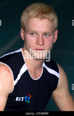 Leichtathletik - Oscar Pistorius Feature - Lee Valley Athletics Center. Der britische Jonnie Pfau Stockfoto