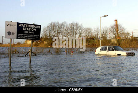 Überschwemmungen in Cambridge Stockfoto