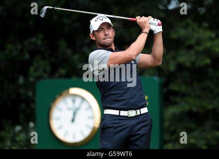 Der spanische Pablo Larrazabal am ersten Tag der Open Championship 2012 im Royal Lytham & St. Annes Golf Club, Lytham & St. Annes Stockfoto