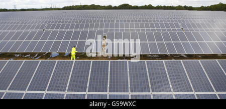 Solar-Panel-Bauernhof Stockfoto