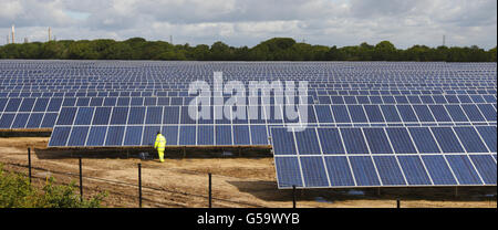 Solar-Panel-Bauernhof Stockfoto