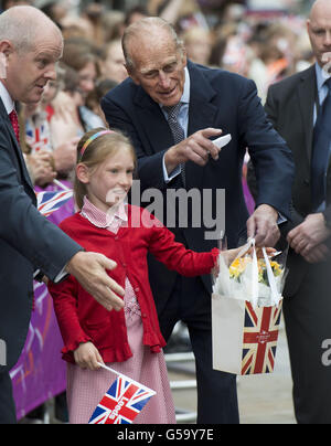 Königlicher Besuch in den Nordosten Englands Stockfoto