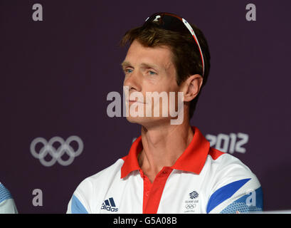 Der britische William Fox-Pitt während der Pressekonferenz im Greenwich Park, London. Stockfoto