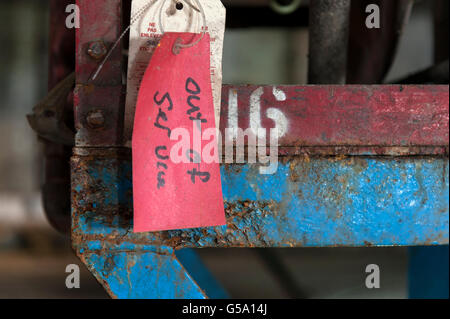 außer Betrieb Stockfoto