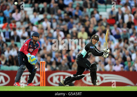 Cricket - Friends Life T20 - South Group - Surrey Lions / Kent Spitfires - Kia Oval. Rory Burns, Surrey Lions Stockfoto