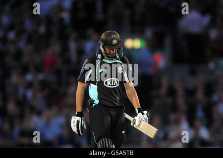 Cricket - Friends Life T20 - South Group - Surrey Lions / Kent Spitfires - Kia Oval. Matthew Spriegel, Surrey Lions Stockfoto