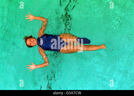 Heather Mills swimathon Stockfoto