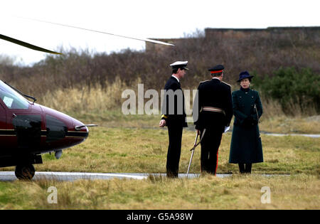 Princess Royal und Tim Lawrence Flugplatz Stockfoto