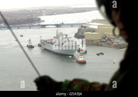 Princess Royal startet HMS Albion Stockfoto