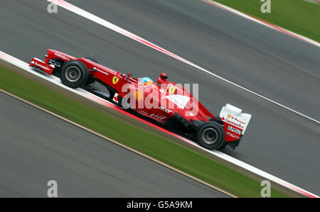 Motorsport - Formel-1-Weltmeisterschaft 2012 - Großer Preis Von Großbritannien - Rennen - Silverstone. Scuderia Ferrari Pilot Fernando Alonso aus Spanien während des Grand Prix von Großbritannien in Silverstone, Northamptonshire. Stockfoto