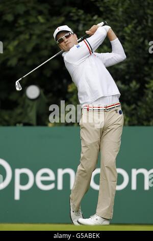 Golf - The Open Championship 2012 - Tag Zwei - Royal Lytham & St. Annes Golf Club. Zach Johnson aus den USA schlägt ab Stockfoto