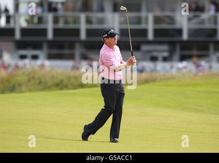 Tom Watson aus den USA am dritten Tag der Open Championship 2012 im Royal Lytham & St. Annes Golf Club, Lytham & St. Annes. Stockfoto