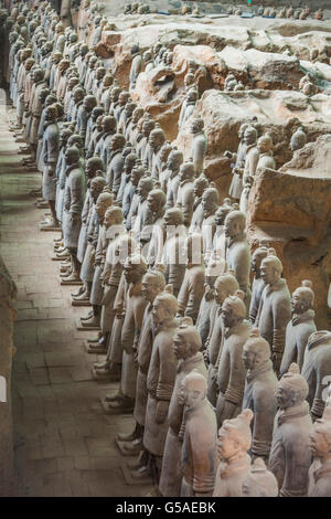 Die Terrakotta Armee des Kaisers Qin Shi Huang, Lintong Bezirk Xi ' an, Provinz Shaanxi China Stockfoto