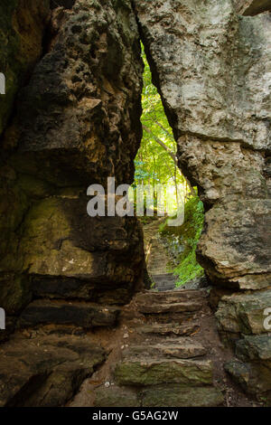 Natürlichen Torbogen im Wyalusing State Park Stockfoto